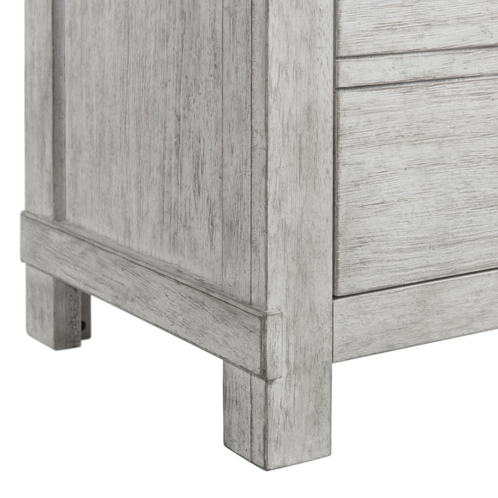 Scott Nightstand W/USB White Finish - Vida Furniture (Laredo,TX)
