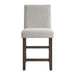 Seneca Counter Side Chair with Grey Fabric in Brown (2 Per Carton) - Vida Furniture (Laredo,TX)