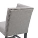 Seneca Counter Corner Bench with Upholstered Back and Grey Fabric - Vida Furniture (Laredo,TX)