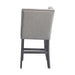 Seneca Counter Corner Bench with Upholstered Back and Grey Fabric - Vida Furniture (Laredo,TX)