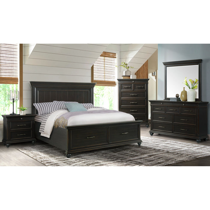 Slater Platform Storage Bedroom Set Black - Vida Furniture (Laredo,TX)