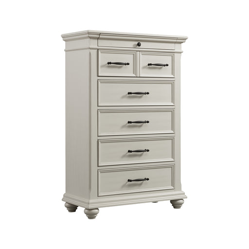 Slater Chest in Antique White - Vida Furniture (Laredo,TX)