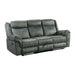 Sorrento 3PC Living Room Set in FB367 Charcoal-Sofa, Loveseat & Recliner - Vida Furniture (Laredo,TX)