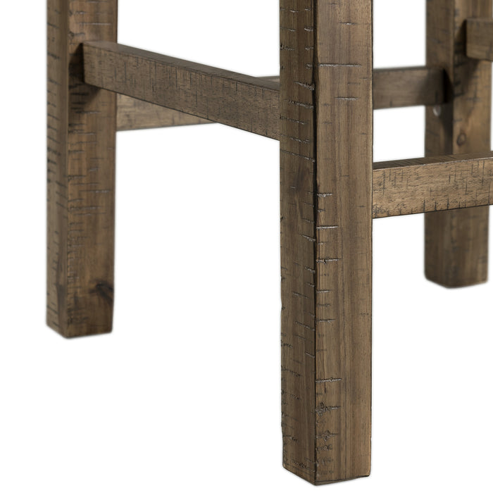 Stone Occasional Bar Table Single Pack Gray Finish (Table + Three Stools) - Vida Furniture (Laredo,TX)