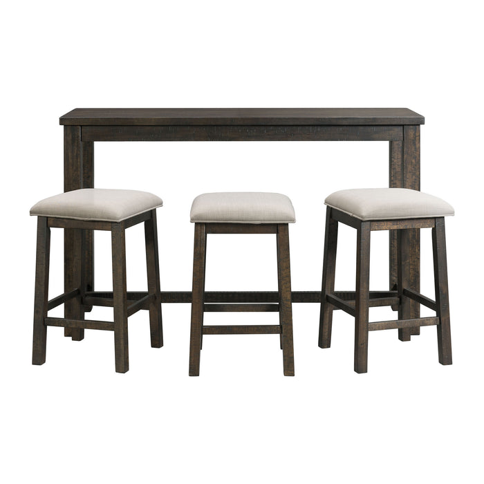 Stone Occasional Bar Table Single Pack (Table + Three Stools) - Vida Furniture (Laredo,TX)