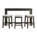 Stone Occasional Bar Table Single Pack (Table + Three Stools) - Vida Furniture (Laredo,TX)