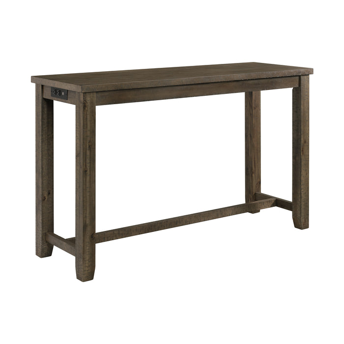 Stone Occasional Bar Table Single Pack Gray Finish (Table + Three Stools) - Vida Furniture (Laredo,TX)