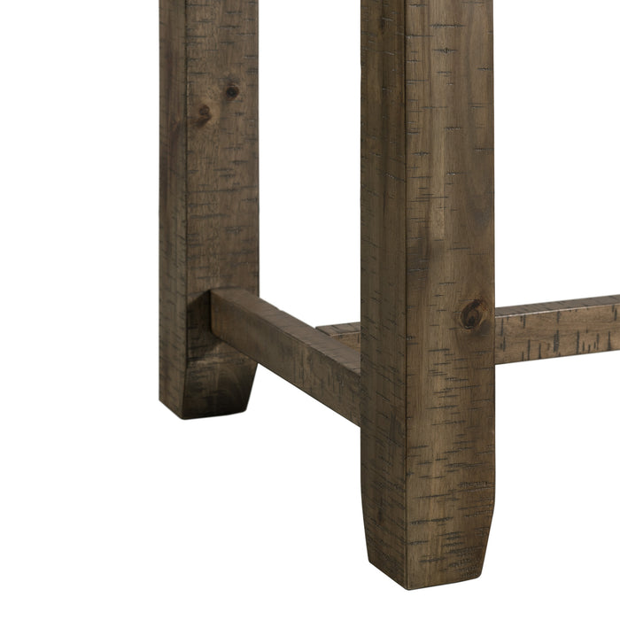 Stone Occasional Bar Table Single Pack Gray Finish (Table + Three Stools) - Vida Furniture (Laredo,TX)