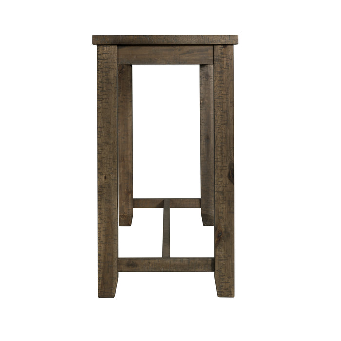 Stone Occasional Bar Table Single Pack Gray Finish (Table + Three Stools) - Vida Furniture (Laredo,TX)