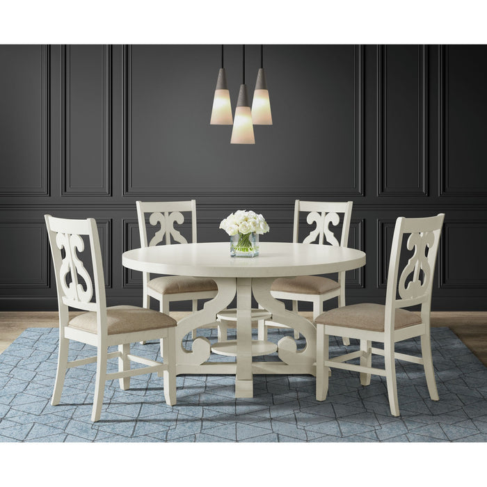 Stone Round Dining Table W/PU Base - Vida Furniture (Laredo,TX)