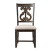 Stone Wooden Swirl Back Side Chair (2 Per Pack) - Vida Furniture (Laredo,TX)