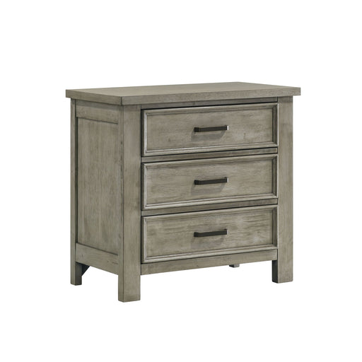 Sullivan 3-Drawer Nightstand in Drift Grey - Vida Furniture (Laredo,TX)