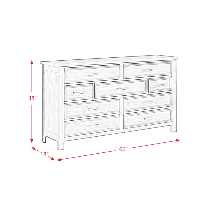 Sullivan 9-Drawer Dresser in Drift Grey - Vida Furniture (Laredo,TX)