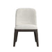 Sylvie Dining Side Chair with White Fabric in Dark Brown (2 Per Carton) - Vida Furniture (Laredo,TX)