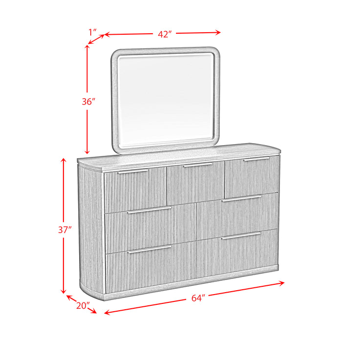 Sylvie UPH Bedroom Set with White Fabric - Vida Furniture (Laredo,TX)