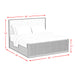 Sylvie UPH Bedroom Set with White Fabric - Vida Furniture (Laredo,TX)