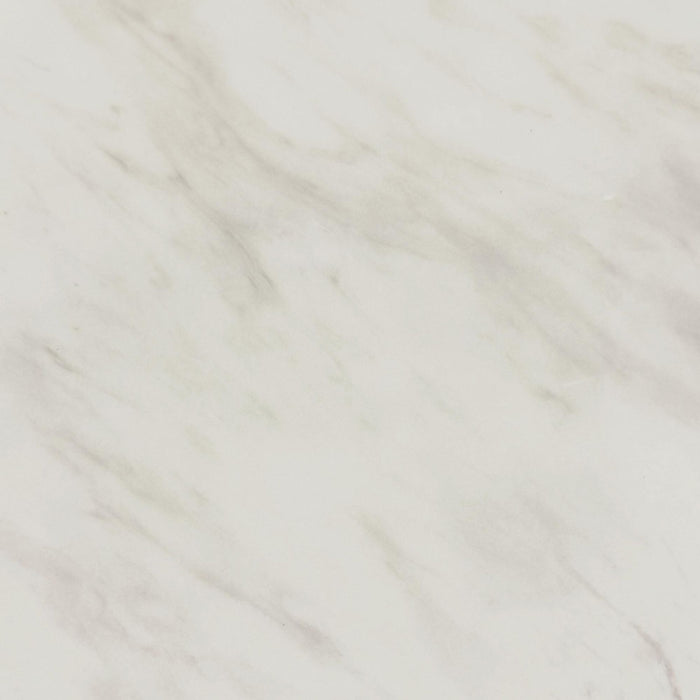 Sylvie Round Dining Table with White Faux Marble Top in Dark Brown - Vida Furniture (Laredo,TX)