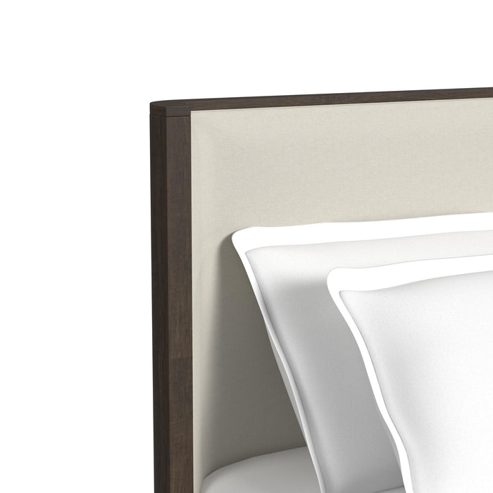 Sylvie UPH Bedroom Set with White Fabric - Vida Furniture (Laredo,TX)