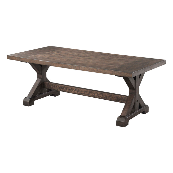 Finn Trestle Base Coffee Table - Vida Furniture (Laredo,TX)