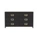 Tobias 6-Drawer Dresser in Black - Vida Furniture (Laredo,TX)