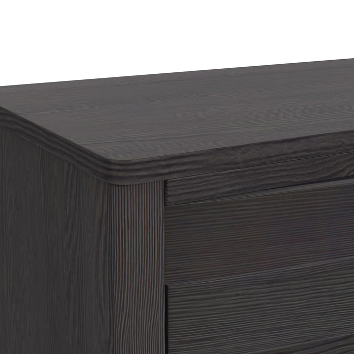 Tobias 5-Drawer Chest in Black - Vida Furniture (Laredo,TX)