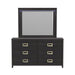 Tobias Dresser and Mirror Set with LED in Black - Vida Furniture (Laredo,TX)