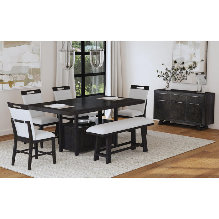 Transcend Counter Table with 20" Leaf in Charcoal - Vida Furniture (Laredo,TX)