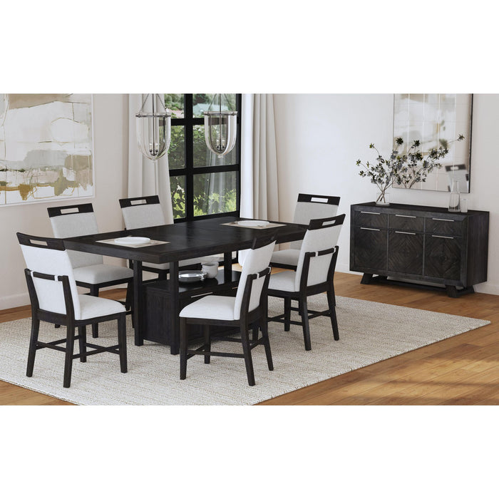 Transcend Counter Table with 20" Leaf in Charcoal - Vida Furniture (Laredo,TX)