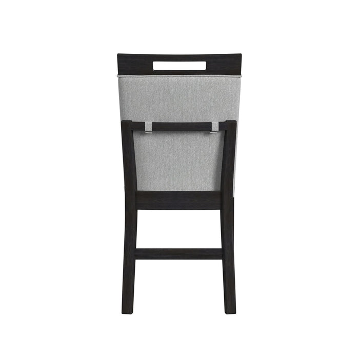 Transcend Counter Side Chair with Light Grey Fabric in Charcoal (2 Per Carton) - Vida Furniture (Laredo,TX)