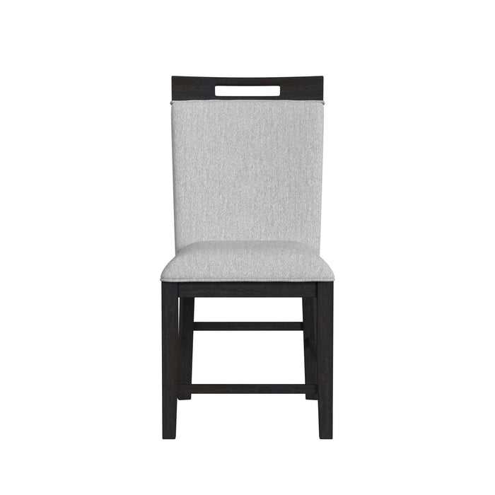 Transcend Counter Side Chair with Light Grey Fabric in Charcoal (2 Per Carton) - Vida Furniture (Laredo,TX)