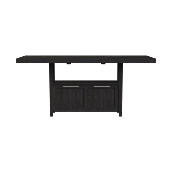Transcend Counter Table with 20" Leaf in Charcoal - Vida Furniture (Laredo,TX)