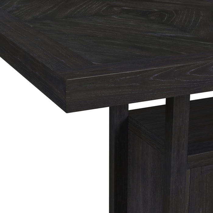 Transcend Counter Table with 20" Leaf in Charcoal - Vida Furniture (Laredo,TX)