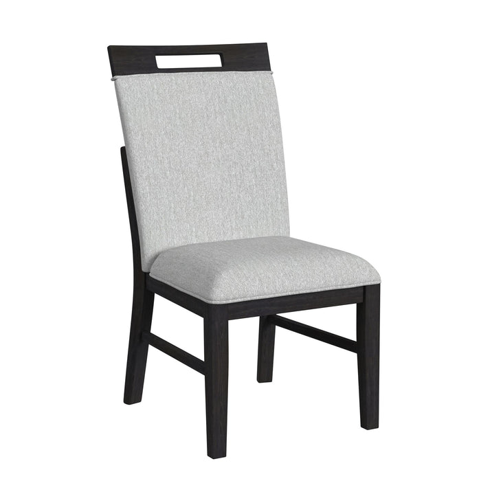 Transcend Standard Height Dining Set in Charcoal-Table and Four Chairs - Vida Furniture (Laredo,TX)