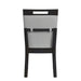 Transcend Dining Side Chair with Light Grey Fabric in Charcoal (2 Per Carton) - Vida Furniture (Laredo,TX)