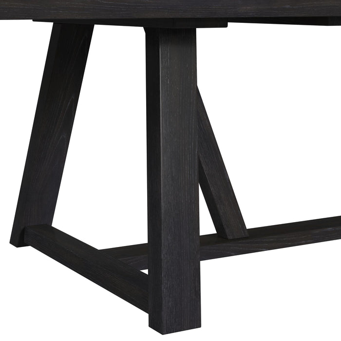 Transcend Standard Height Dining Set in Charcoal-Table and Four Chairs - Vida Furniture (Laredo,TX)