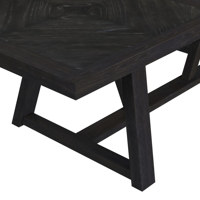 Transcend Standard Height Dining Set in Charcoal-Table and Four Chairs - Vida Furniture (Laredo,TX)