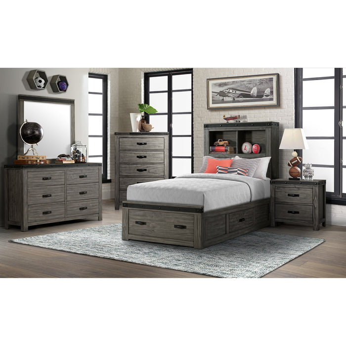 Wade Youth Platform Storage Bed - Vida Furniture (Laredo,TX)