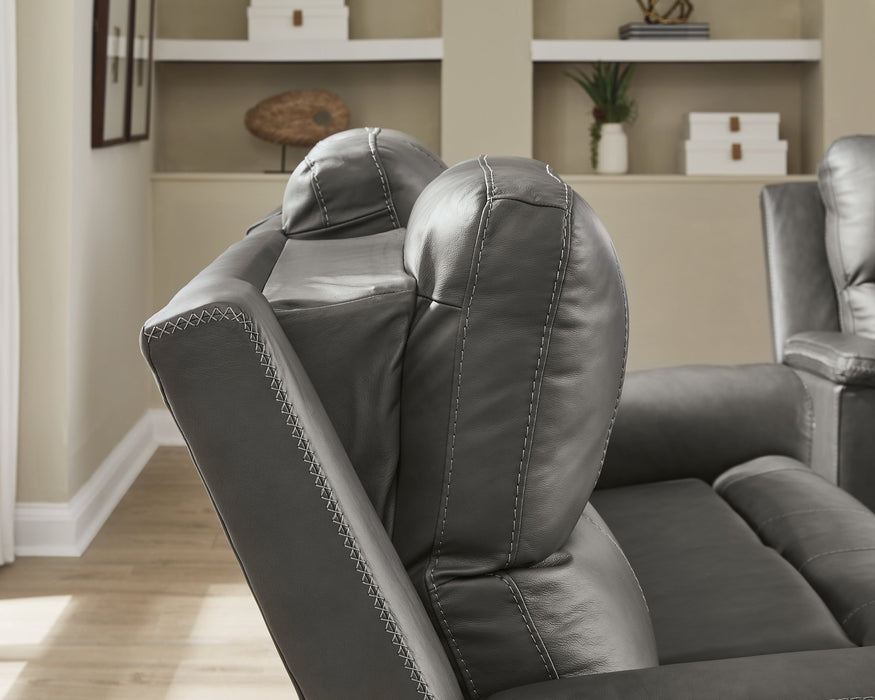 Bleckley Power Reclining Loveseat with Console - Vida Furniture (Laredo,TX)
