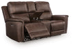 Bleckley Power Reclining Loveseat with Console - Vida Furniture (Laredo,TX)