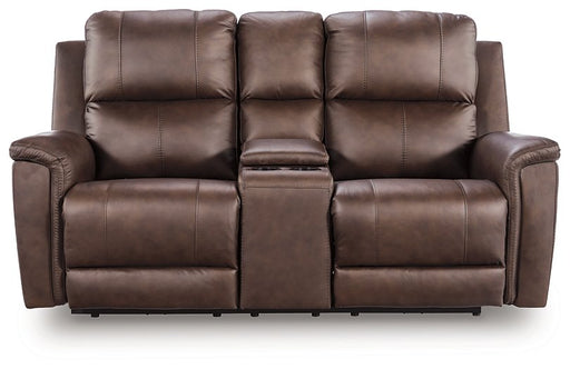 Bleckley Power Reclining Loveseat with Console - Vida Furniture (Laredo,TX)