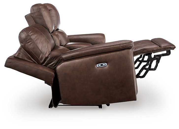 Bleckley Power Reclining Loveseat with Console - Vida Furniture (Laredo,TX)