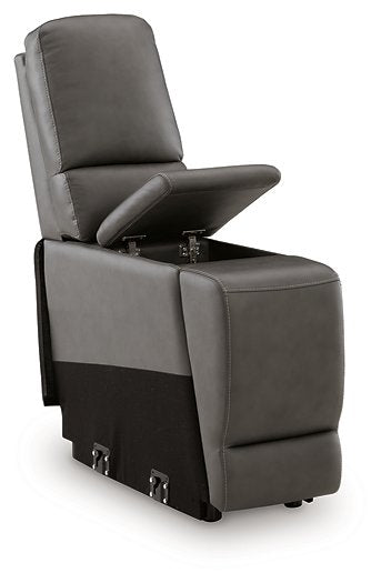 5Z - Pittson Power Reclining Sectional Loveseat with Console - Vida Furniture (Laredo,TX)