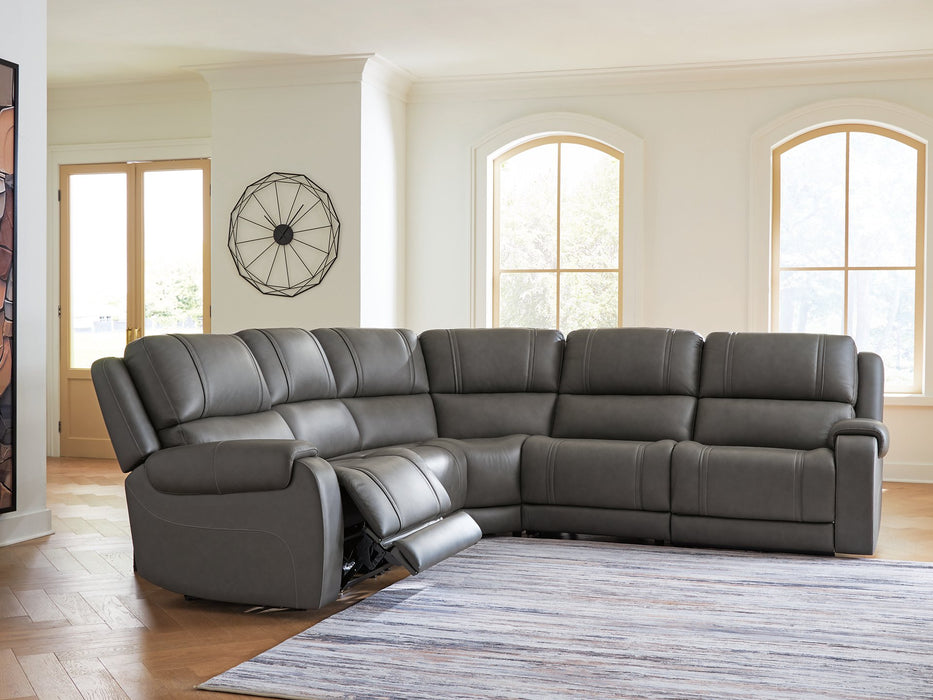 5Z - Pittson Power Reclining Sectional - Vida Furniture (Laredo,TX)