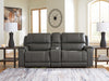 5Z - Pittson Power Reclining Sectional Loveseat with Console - Vida Furniture (Laredo,TX)