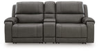 5Z - Pittson Power Reclining Sectional Loveseat with Console - Vida Furniture (Laredo,TX)
