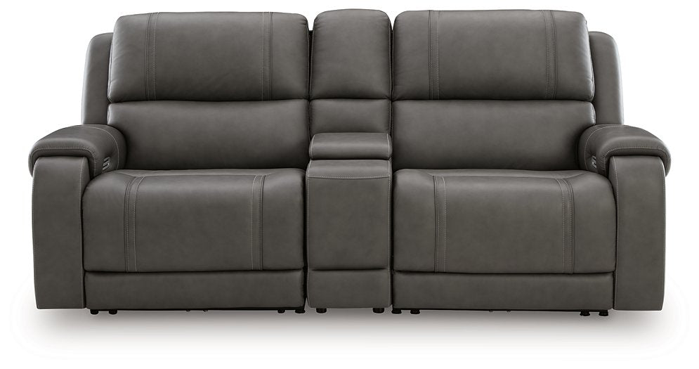 5Z - Pittson Power Reclining Sectional Loveseat with Console - Vida Furniture (Laredo,TX)