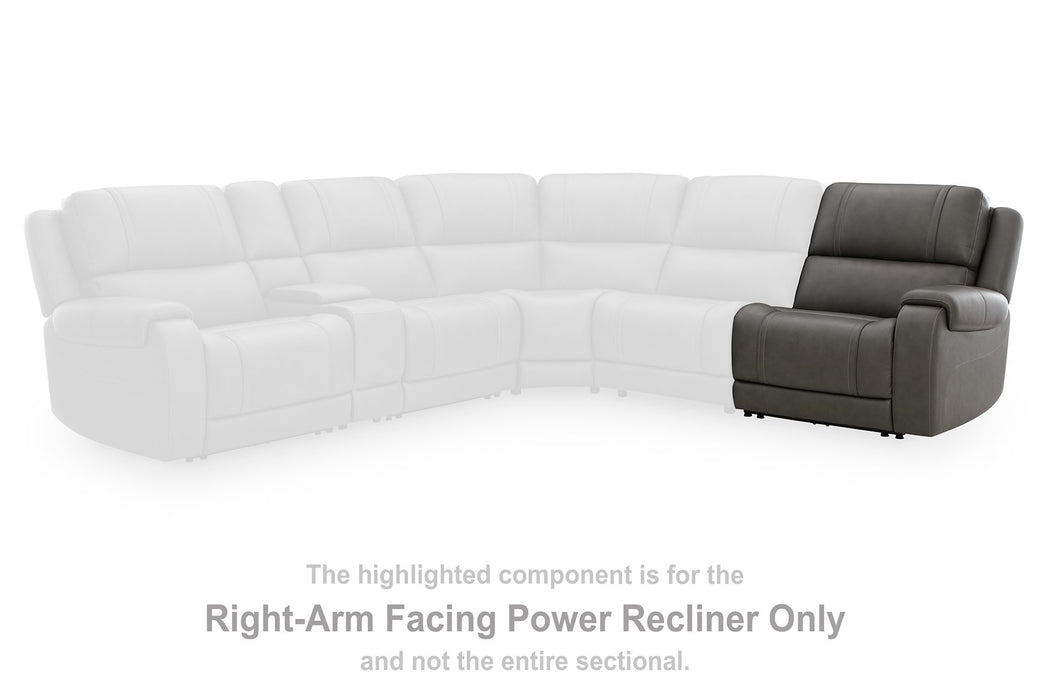5Z - Pittson Power Reclining Sectional - Vida Furniture (Laredo,TX)