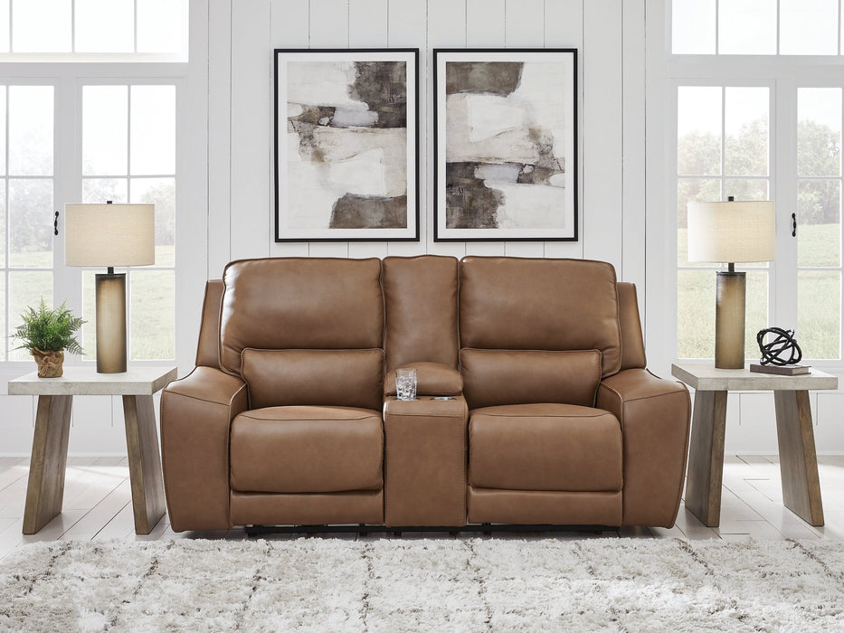DeepWakes Power Reclining Loveseat with Console - Vida Furniture (Laredo,TX)