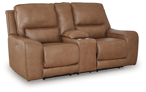 DeepWakes Power Reclining Loveseat with Console - Vida Furniture (Laredo,TX)
