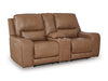 DeepWakes Power Reclining Loveseat with Console - Vida Furniture (Laredo,TX)